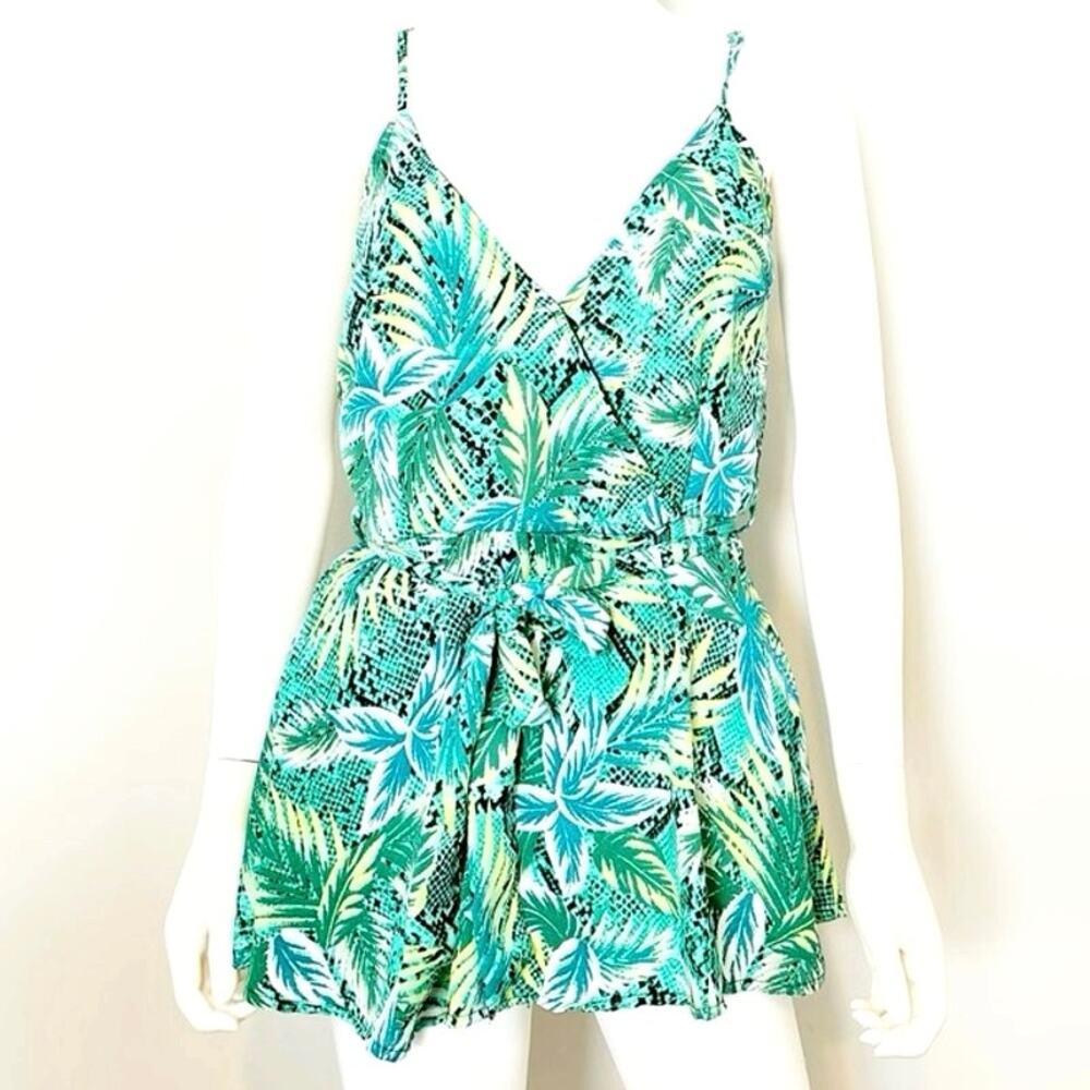 Toxik 3 Tropical Green Romper with Belt - Size M